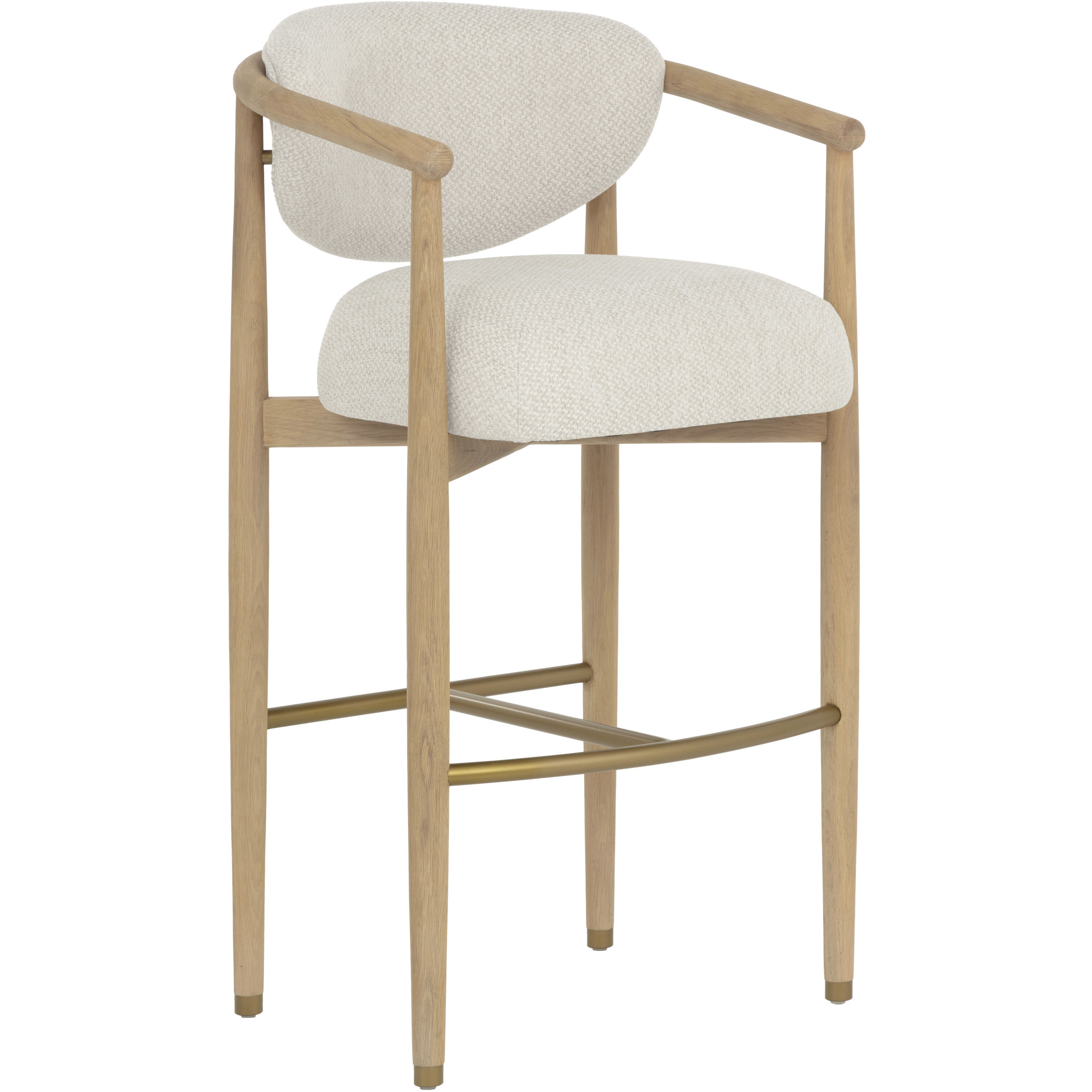 Sigrid 40.75 inch Light Oak / Monument Oatmeal Barstool